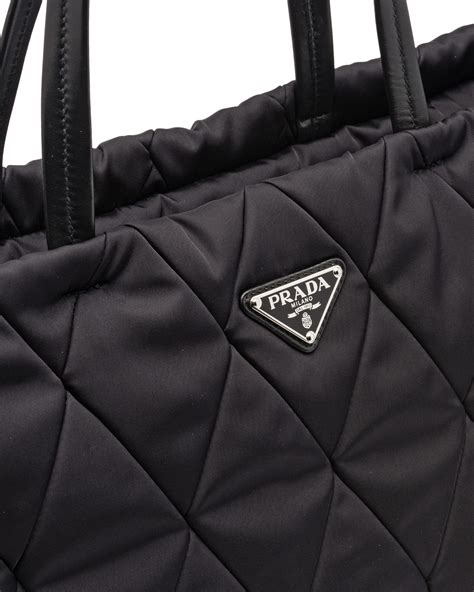 prada quilted nylon tote|Prada nylon tote military.